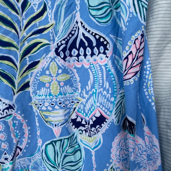 Lilly Pulitzer Georgia May Palazzo Blue Peri Pants Womens size M / L - Picture 10 of 11